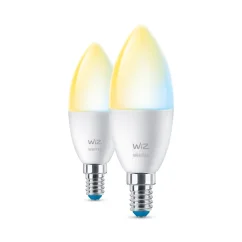 2x LED žiarovka E14 Candle C37 4,9W = 40W 470lm 2700-6500K TW Smart SMART WiFi Bluetooth App WiZ