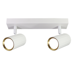 Nástenné-stropné bodové svietidlo 2x GU10 biela zlatá NICEA
