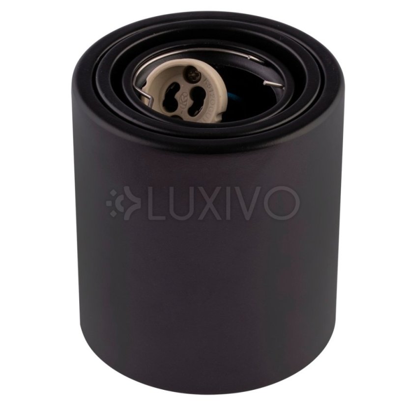 HALOGEN Hliníkové svietidlo na povrchovú montáž Black SPOT TUBA 10cm pre LED GU10 Bellalux