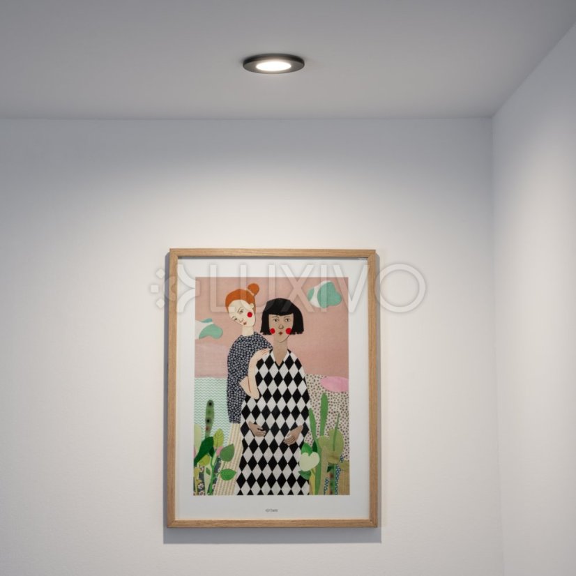 Svietidlo HALOGEN Skrytý kúpeľňový podhľad Hermetický AQUS GU10 LUMILED Black IP44 FIXED