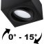 Povrchová montáž HALOGEN Pohyblivé svietidlo AMAT-M GU10 LUMILED Square Black 84mm