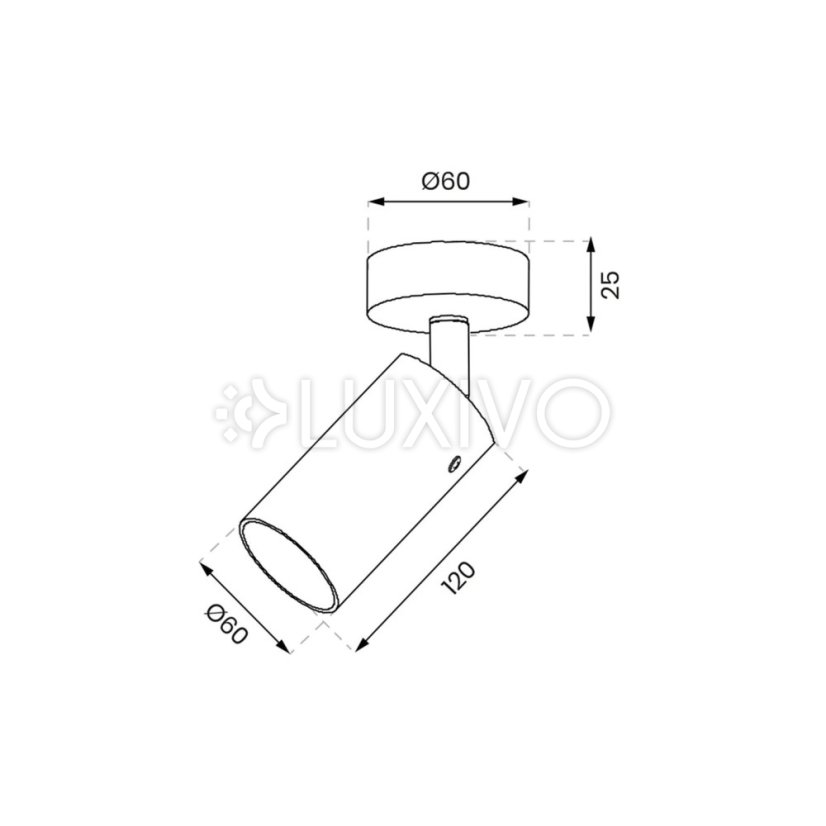 Nástenné svietidlo Spot Ricky Povrchová montáž 1xGU10 MILAGRO