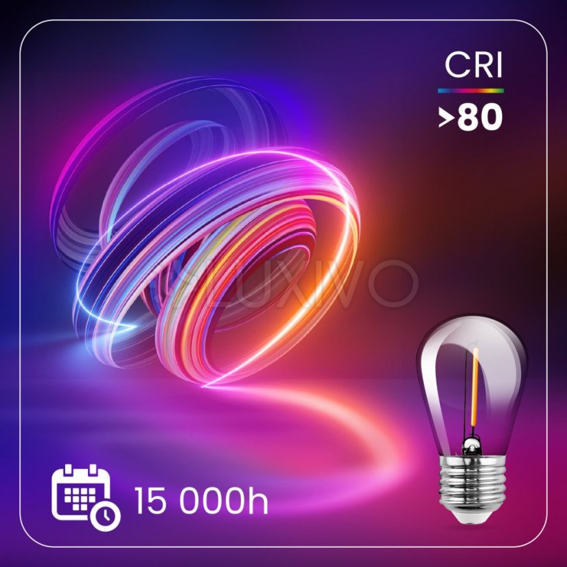 5-PAK LED žiarovka E27 ST14 1W = 10W 2700K Warm 100lm vlákno pre Girland LUMILED