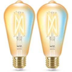 2x LED žiarovka E27 Edison ST64 7W = 50W 640lm 2000-5000K TW FILAMENT Amber Smart SMART WiFi Bluetooth App WiZ