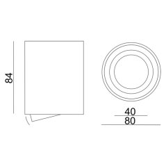 Prisadené halogénové bodové svietidlo AMAT-M - GU10 - LUMILED okrúhle biele 84 mm