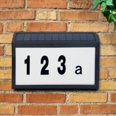 Nástenné solárne svietidlo Vonkajšie fasádne svietidlo Čierne so súmrakovým senzorom IP44 Numero Sanico Goldlux