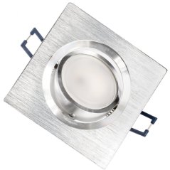 Svietidlo HALOGEN na zapustenú montáž Pohyblivé štvorcové svietidlo Silver Brushed GU10