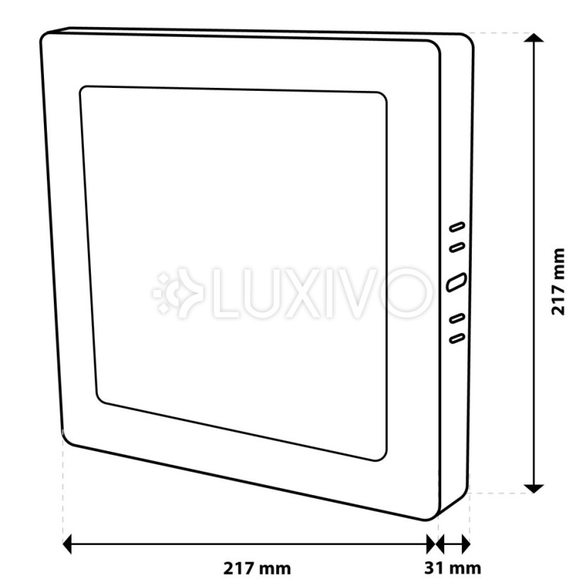 Stropné svietidlo LED s povrchovou montážou 18W Square 4000K GLOW White LUMILED