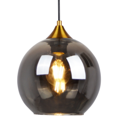 Lampa stropná závesná záves E27 zlatá sivá Damar Sanico Goldlux