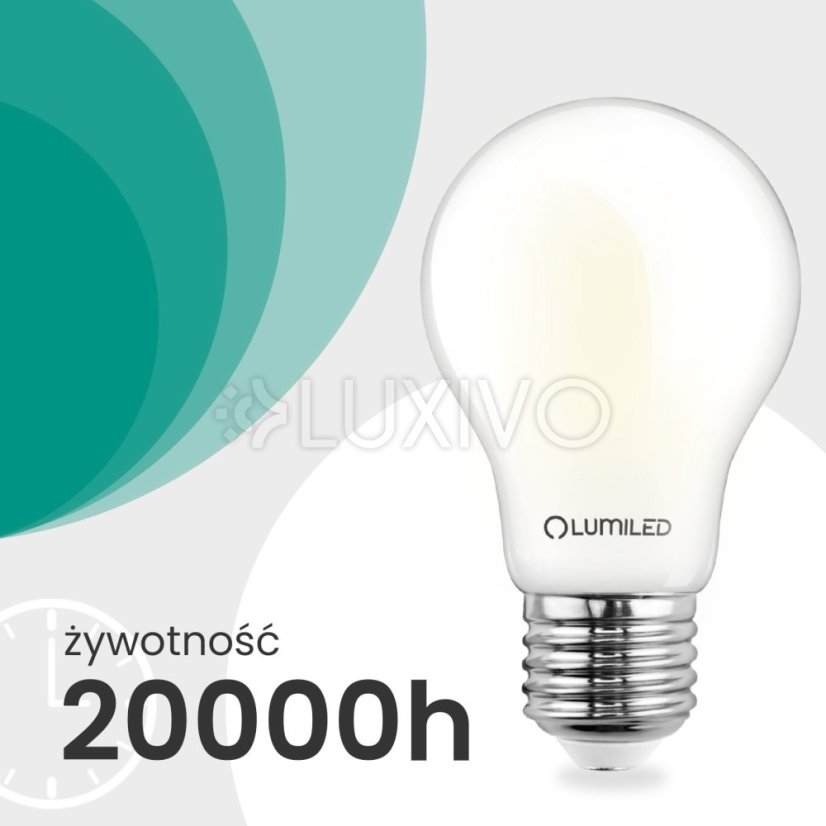 Žiarovka LED E27 A60 4, 9W 1055lm = 75W 2700K teplá 360° filament KLASA A LUMILED