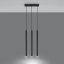 PASTELO 3 3xG9 Závesné stropné svietidlo Minimalistické čierne SOLLUX