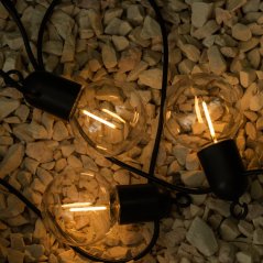 Solárna záhrada Girland 20x LED dekoratívne gule 11,58 m 3000K Warm LOVO LUMILED