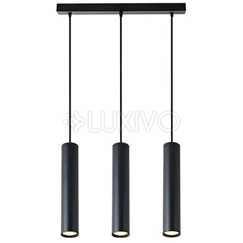 KEON stropné závesné svietidlo 3xGU10 nastaviteľná trubica čierna MASTERLED