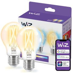 2x LED žiarovka E27 A60 7W = 60W 806lm 2700-6500K TW FILAMENT Intelligent SMART WiFi Bluetooth App WiZ