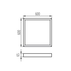 Rám na povrchovú montáž pre LED panel ADTR S-H 60 x 60 cm KANLUX