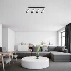 Stropné svietidlo reflektor LED Spot 4x GU10 čierny biely matná Sento