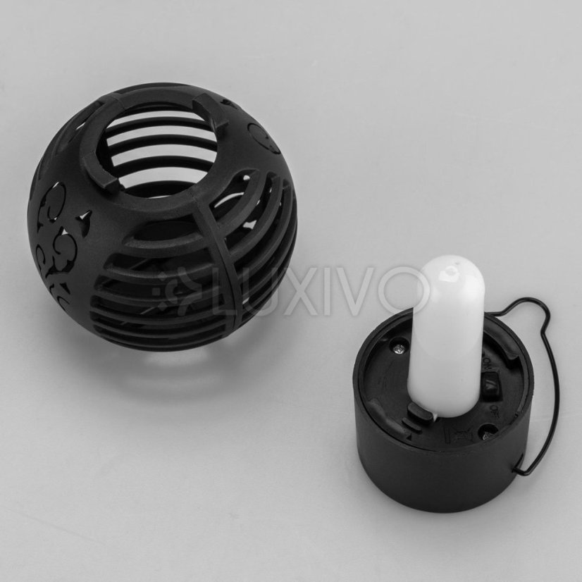 Solárna lampa LED lampáš guľa záhradná IP44 1800K LUMILED