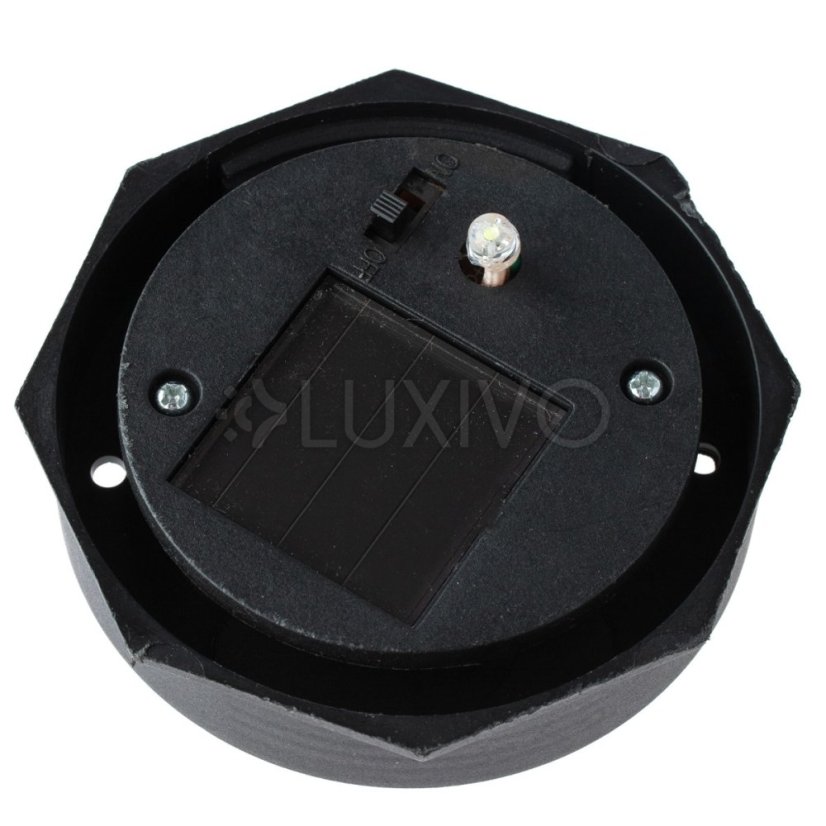 LED záhradná lampa na solárny pohon WHITE BALL 10cm GOLDLUX (Polux)