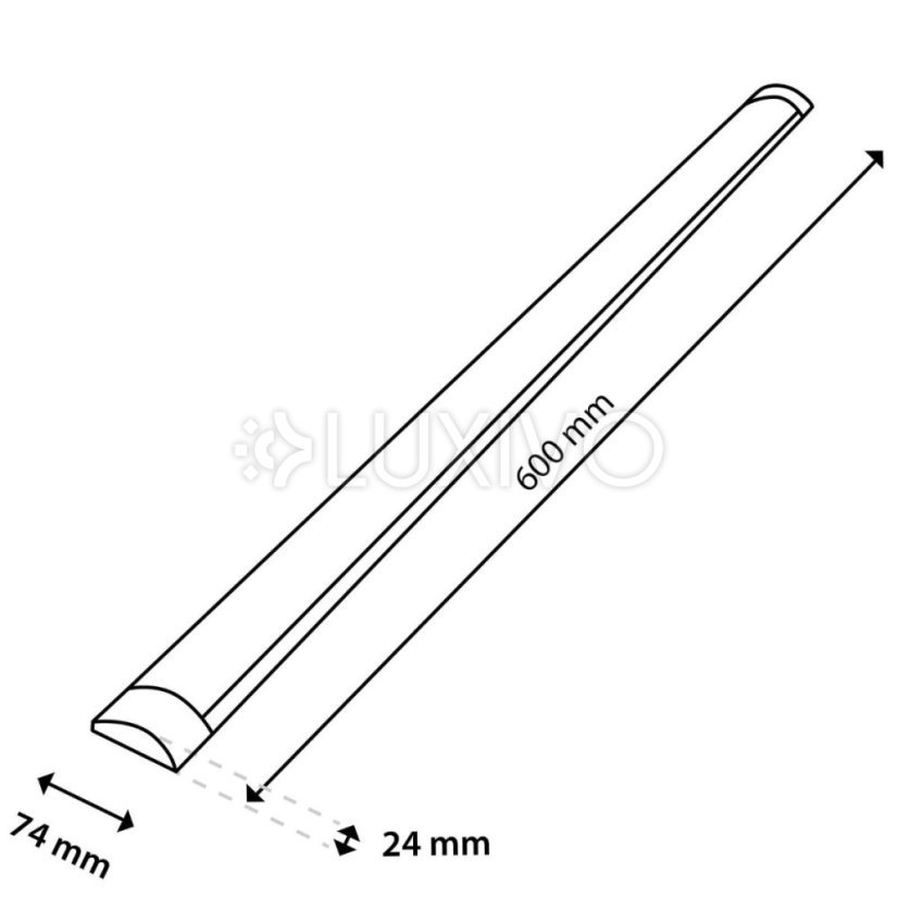 LED lineárne garážové svetlo 18W 6500K studená farba 60cm
