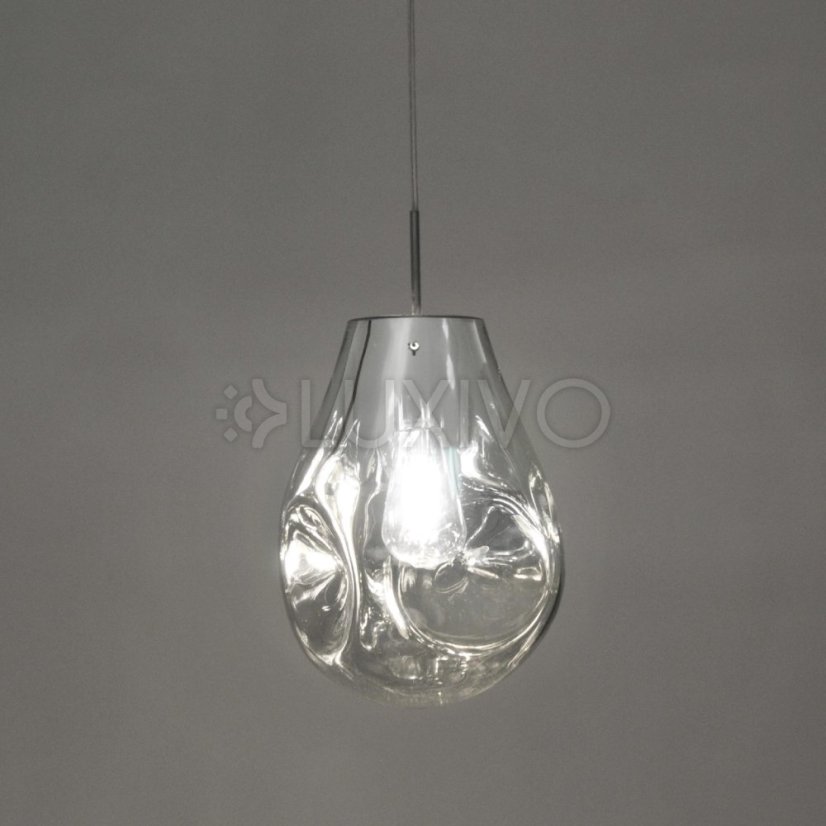 KIMBERLY CHROME chróm 1x E27 GOLDLUX sklenené závesné svietidlo (Polux)