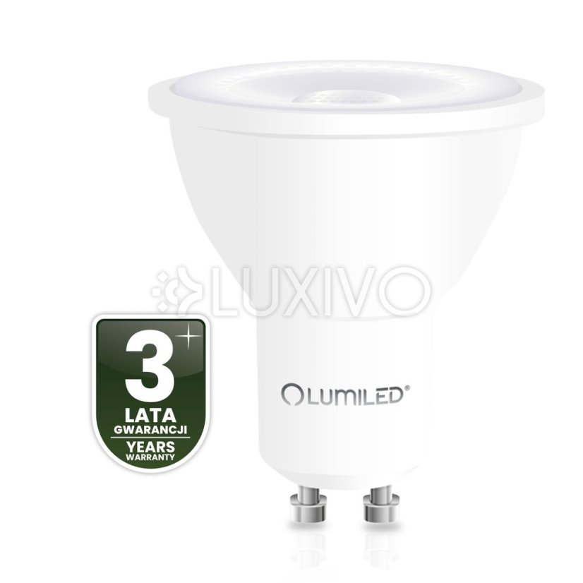 LED žiarovka GU10 reflektor PAR16 5, 2W = 55W 720LM 6500K studená 38° LUMILED