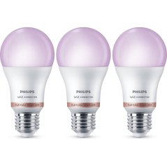 3x LED žiarovka E27 A60 8,8W = 60W 806lm 2200-6500K RGB + TW Smart SMART WiFi Bluetooth App WiZ Philips