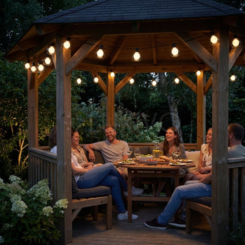 Záhradná solárna girlanda 10x LED dekoratívne svetielka 4, 7m 3000K teplá PERLA Lumiled