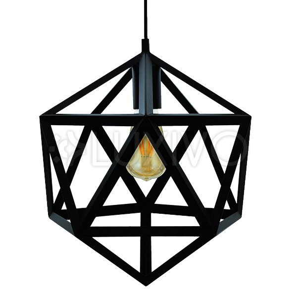 IL MIO DÁNSKO GEOMETRICKÉ stropné závesné svietidlo 1xE27 čierne - GOLDLUX (Polux)