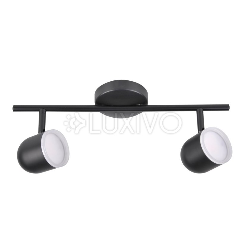 Stropné/stenové svietidlo nastaviteľné 8,4W LED RAWI 2 čierne 3000K GOLDLUX (Polux)