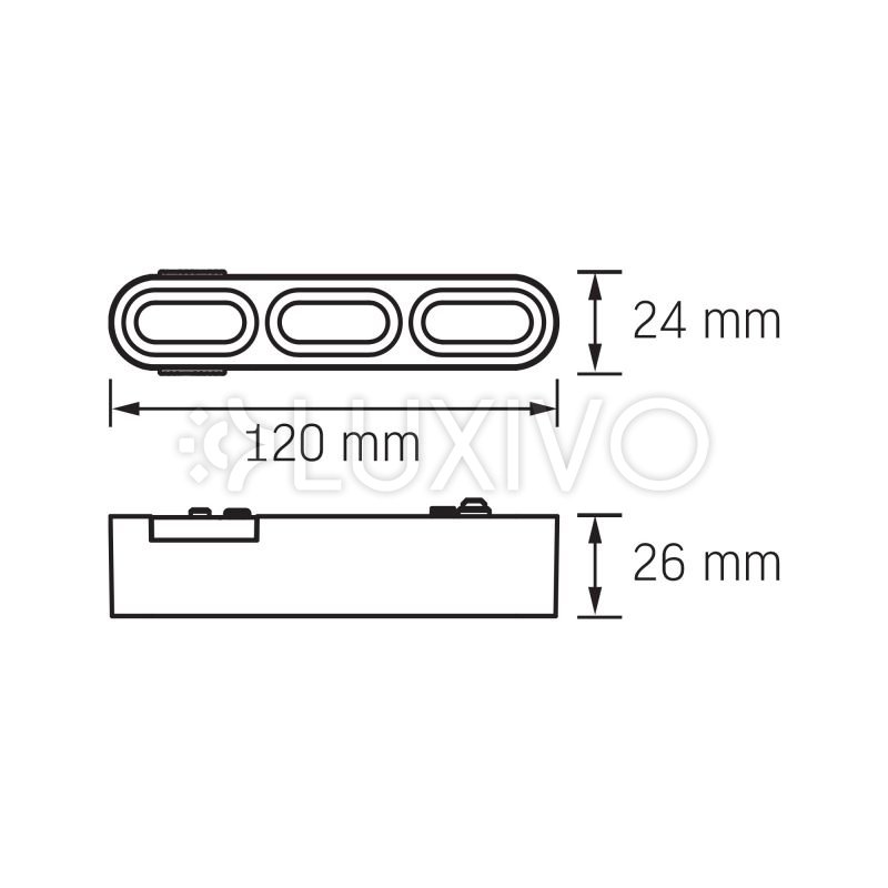 LED lampa do magnetickej koľajnice 5, 5W 420lm 4000K neutrálna CRI90 90° čierna VIDEX
