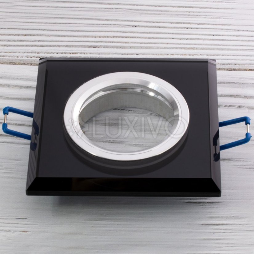 LED GU10 MR16 pevné halogénové stropné svietidlo Ariel čierne štvorcové