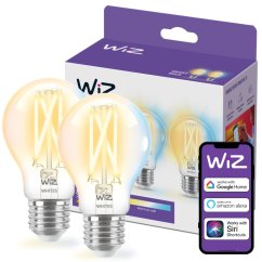 2x LED žiarovka E27 A60 7W = 60W 806lm 2700-6500K TW FILAMENT Intelligent SMART WiFi Bluetooth App WiZ