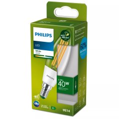 LED žiarovka E14 Candle B35 2,3W = 40W 485lm 210lm/W 3000K Warm 300° CLASS A UltraEfficient Philips