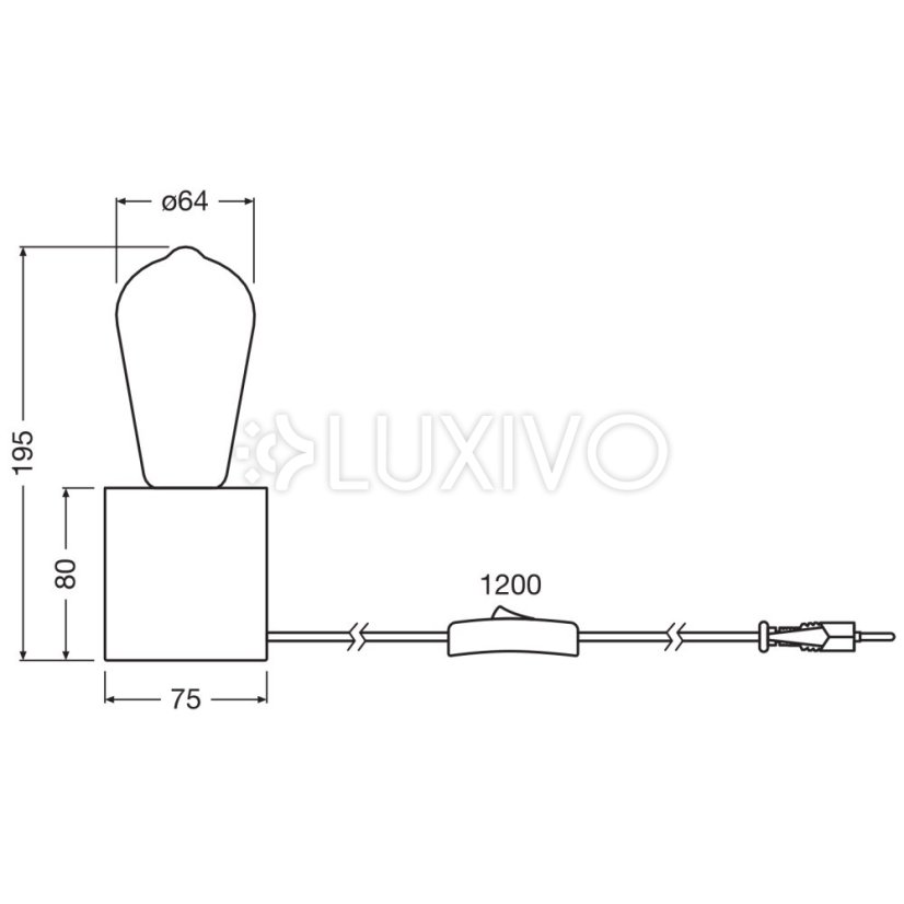 Stolová dekoratívna lampa svietidlo E27 2, 5W 220lm 2400K teplá 300° hnedá vintage 1906 Osram