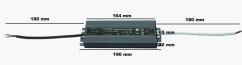 Napájanie LED pásov 12V 150W 12,5A vodotesné IP67