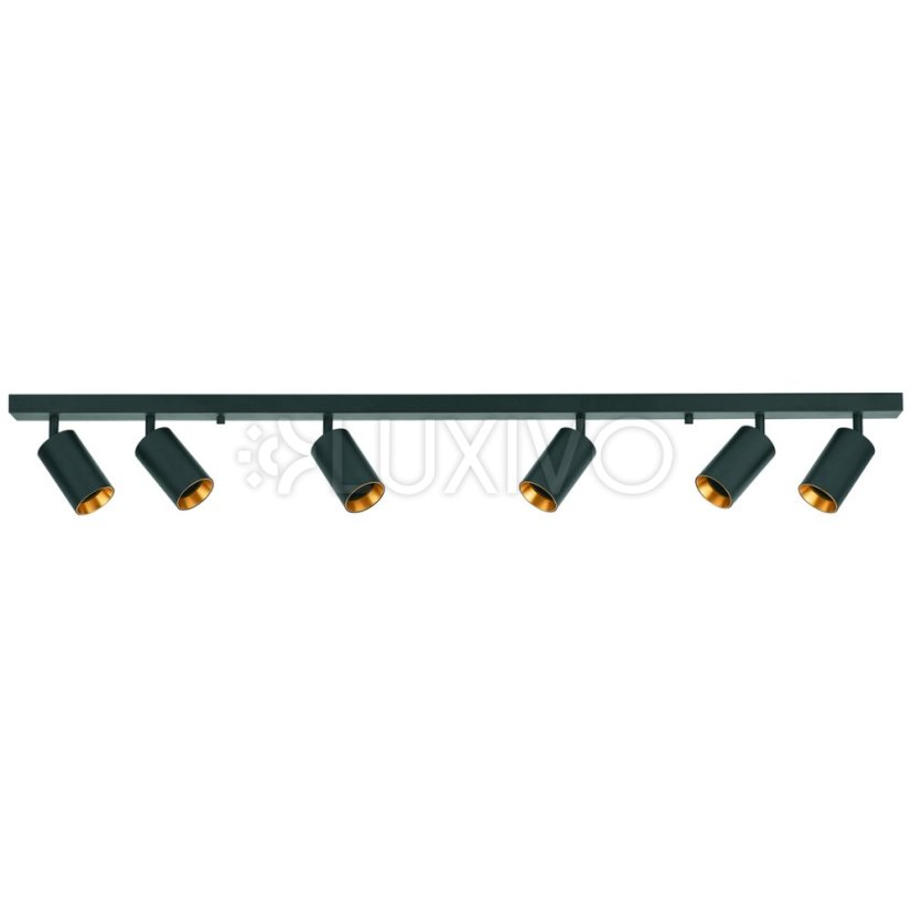 LED stropné/stenové svetlo 6 x GU10 MARIBEL Black GOLDLUX (Polux)