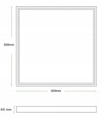 Rám na povrchovú montáž pre LED panel 60 x 60 cm ECOLIGHT