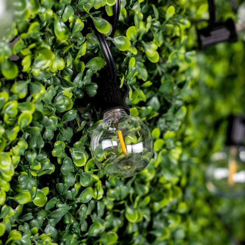 Záhrada Girland Vonkajšie osvetlenie Reťaz 15,2 m 30x LED okrasné korálky 3000K + diaľkové ovládanie DOLLIS LUMILED