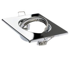 Sada 3 x OPIN GOLDLUX (Polux) halogénové pohyblivé svietidlo štvorcový kov chróm MR16 GU10