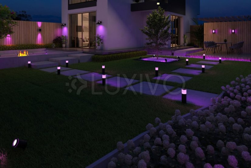 Lucerna Záhradná nástenná lampa LED Smart 4W BLUETOOTH MESH SMART TUYA RGB+CCT CALEX