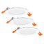 3x svietidlo stropné zapustené halogénové LED bodové okrúhle 8W 550lm 3000K teplá biela Downlight Osram