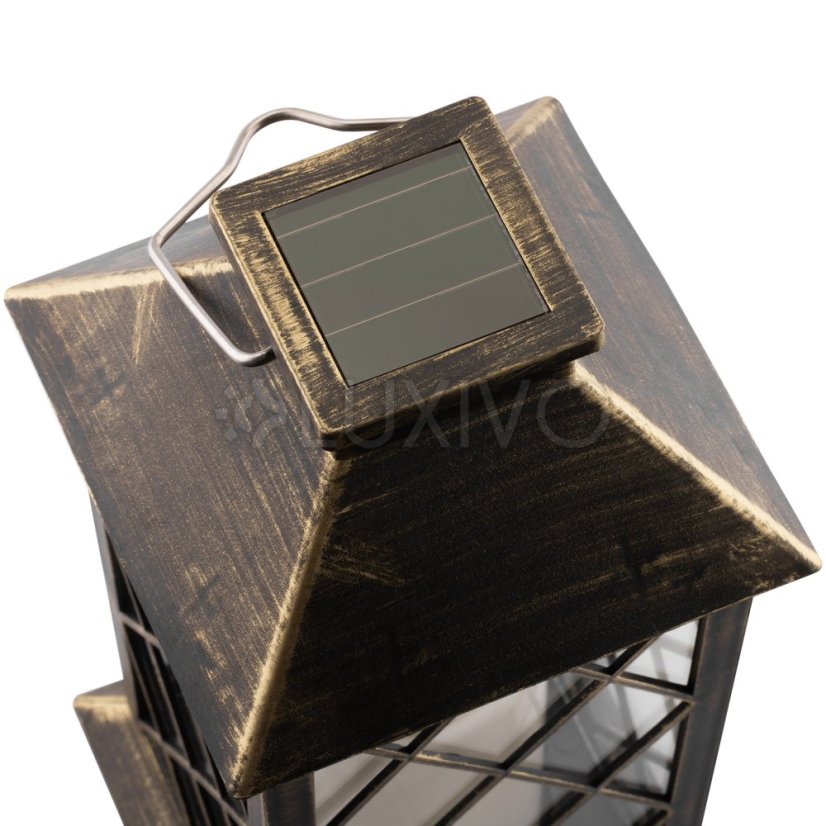 LED LIRIO Solárne záhradné prívesné svietidlo Patina 28cm LUMILED