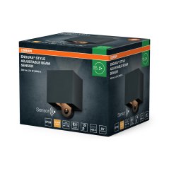 Nástenné vonkajšie svietidlo LED so senzorom pohybu a súmraku 2, 5W 180lm 3000K teplá sivá IP54 USB-C Endura Osram