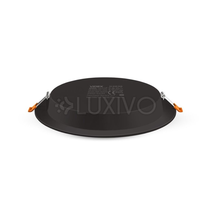 LED panel Zapustené svietidlo 6W 620lm 4000K Neutral Black Videx