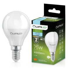 LED žiarovka E14 P40 10W = 75W 1055lm 6500K Cold 180° LUMILED