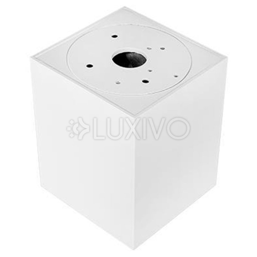 Nástenný halogénový reflektor tuba bodové svietidlo GU10 štvorcový biely Masterled