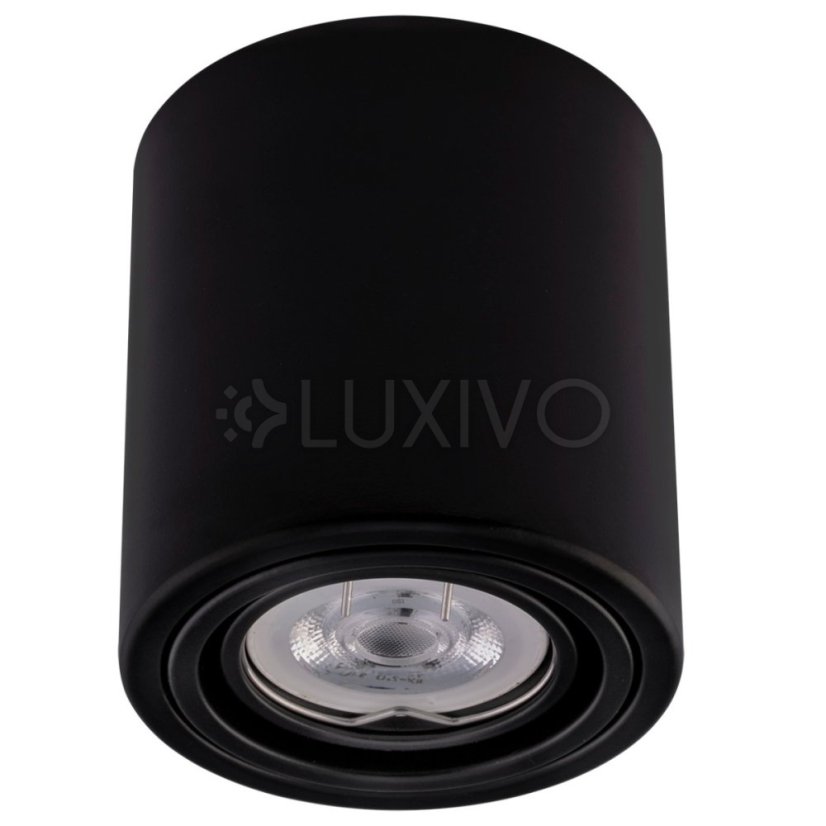 HALOGEN Hliníkové svietidlo na povrchovú montáž Black SPOT TUBA 10cm pre LED GU10 Bellalux