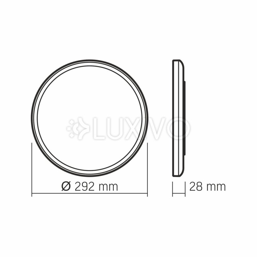 LED stropné svietidlo s povrchovou montážou 18W 2000lm 4000K neutrálna biela Videx