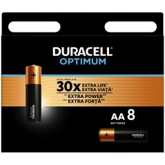 Alkalické batérie DURACELL OPTIMUM AA LR6 8ks