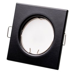 Svietidlo HALOGEN na zapustenú montáž Pevné štvorcové svietidlo PAVO Black Sheet MR16 GU10